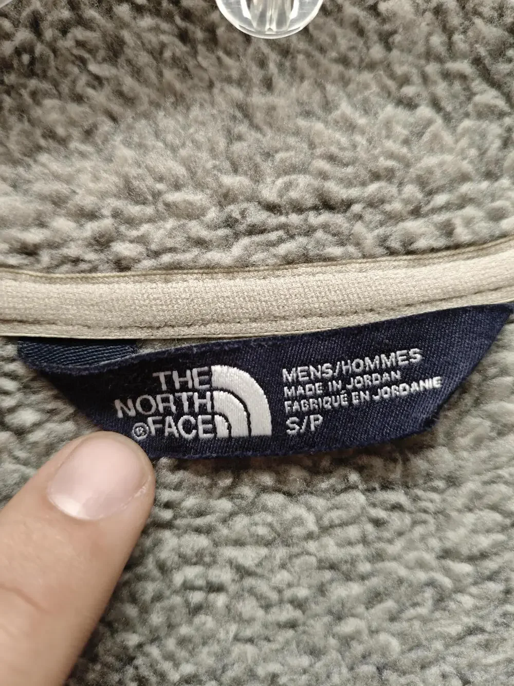 The North Face Jacket Mens Small Gray Hooded Sweater Fleece Full Zip Hiking